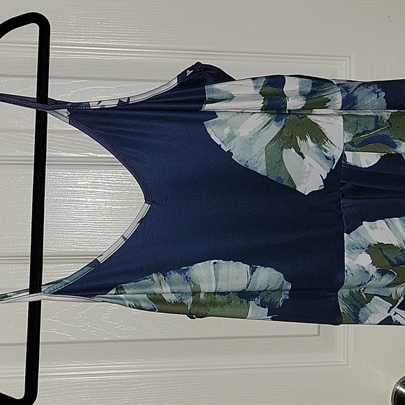 ININ, WOMENS SZ L  FAUX WRAP SUMMER DRESS NEW BEAUTIFUL DRESS. HIGH LOW HEM - Picture 3 of 8